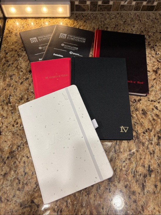 Other - Lot of 6 unused notebooks White Hardcover Journal - Branded Notebook